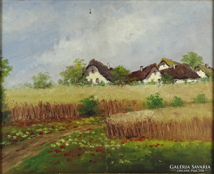 1O094 xx. Century painter: farmstead with poppies
