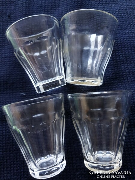 4 retro glass coffee cups