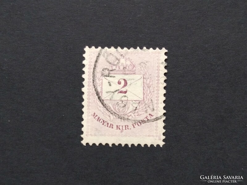 1890-91 Színes számú krajcáros 2 kr. E12 : 11 3/4 Nagy-Ró.. G3