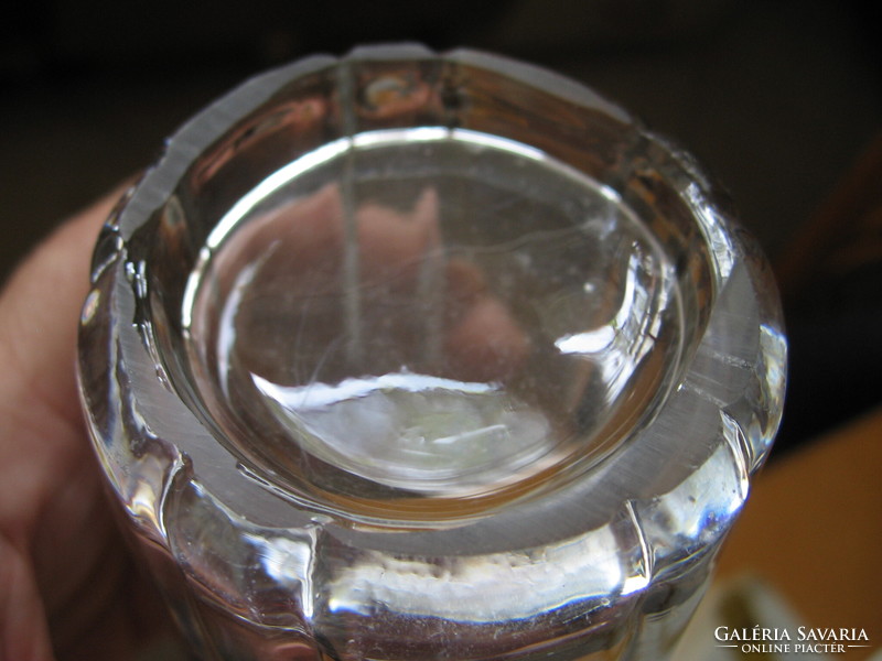 Antik fazettás ,csiszolt üveg pohár