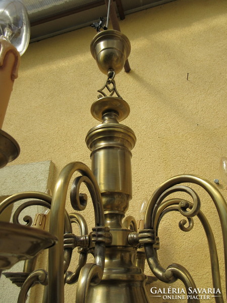 Old, large, 6-branch brass chandelier. Negotiable!