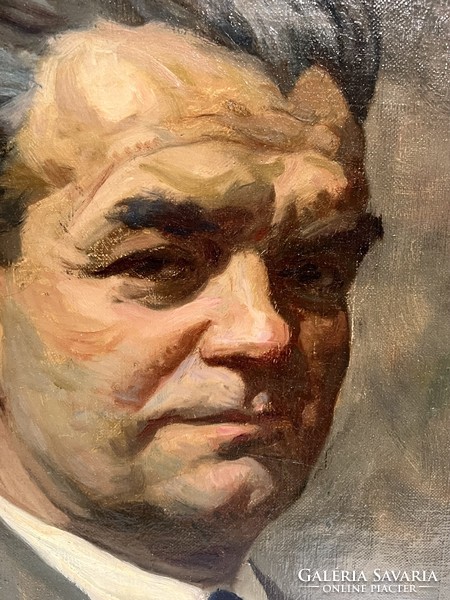 Móric Gábor (1889-1987) György Válint, 1955 (oil on canvas) /invoice provided/