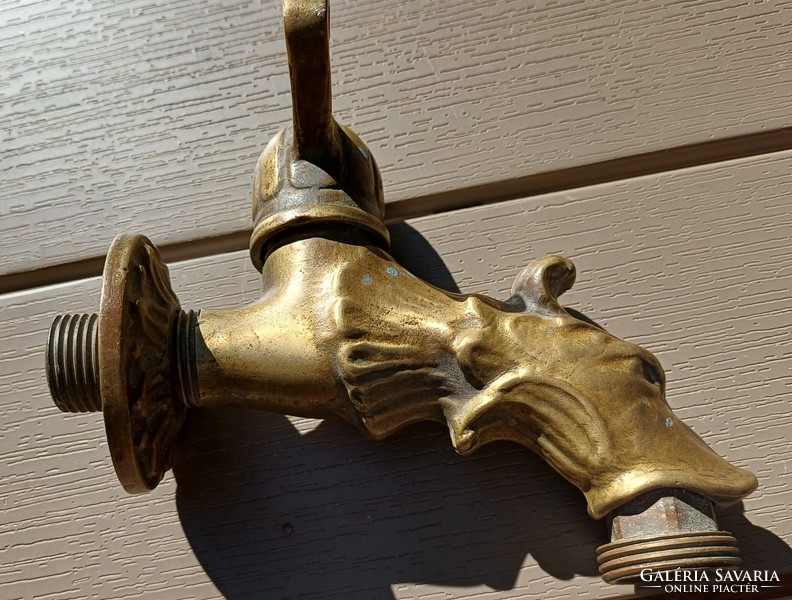 Beautiful copper bronze figural tap. Fountain, wall fountain, sárkány fountain, decoration and stage accessories