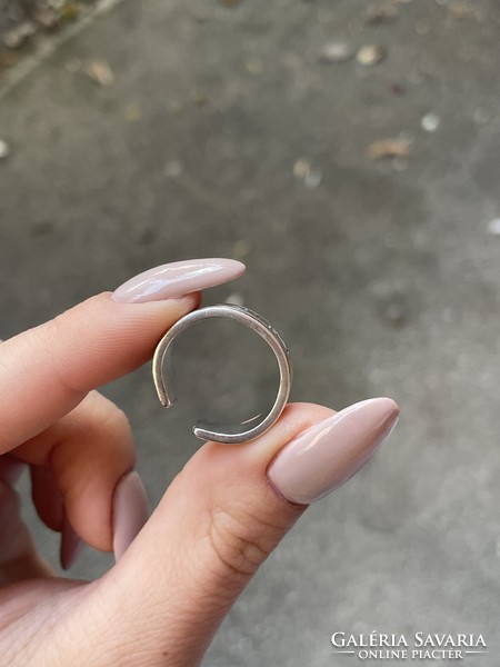 Inda mintás ezüst karika gyűrű