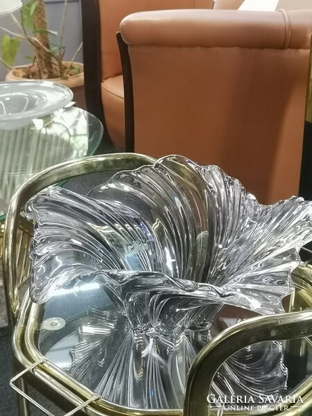 Mikasa walther crystal glass serving bowl belle epoque wave series - 50119