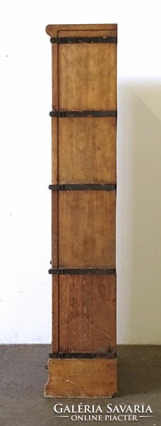 1O122 Antik jelzett Lingel könyvszekrény 160 cm