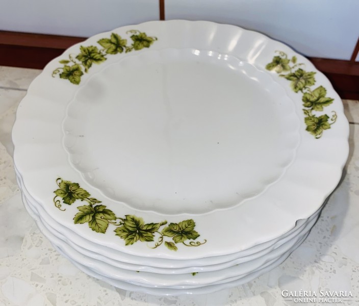 Eschenbach Bavarian porcelain grape leaf set soup tal sauce side plate