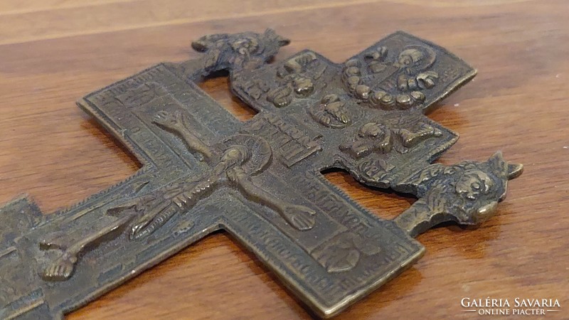 Caa xviii.-Xix: century bronze cross Orthodox bronze cross