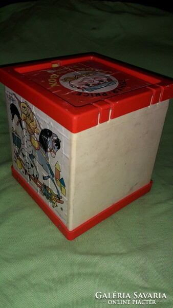 Régi FISHER PRICE - JACK IN THE BOX - mókás működő dobozból előugró hangot adó baba játék