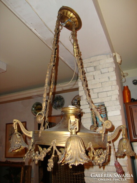 Antique fire gilded chandelier