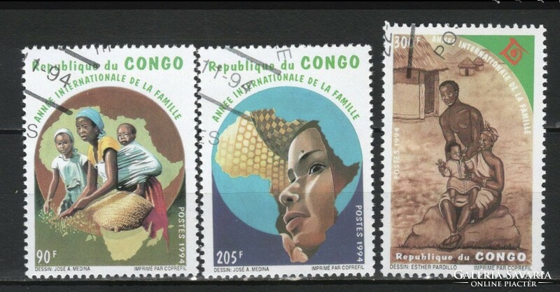 Congo 0137 (brazzaville) mi 1431-1433 3.40 euros