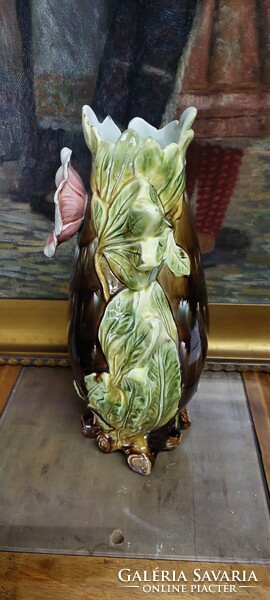 Antique faience vase by Johann Maresch