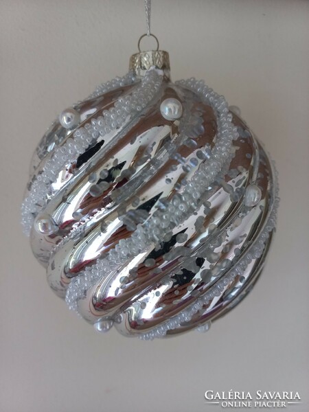 Nagyméretű díszes üveggömb karácsonyi dekoráció