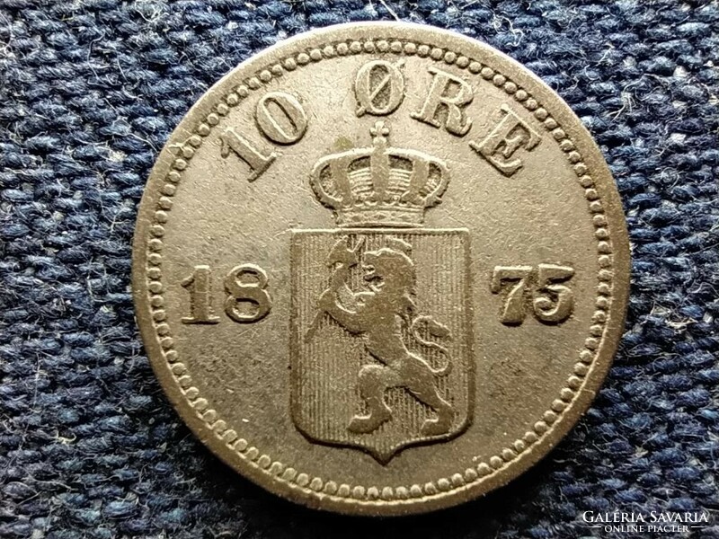 Norway ii. Oszkár (1872-1905) 10 cents 1875 rare (id78356)