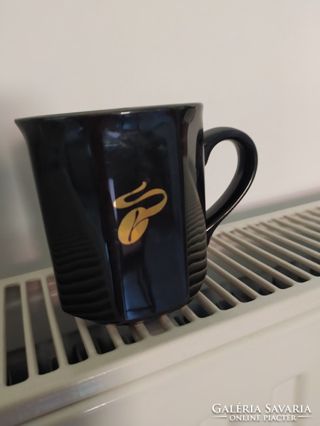 Tchibo black heat-resistant mug, glass