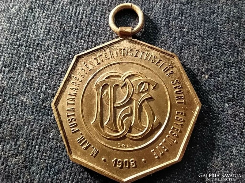 Hungarian dir. Sports Association of Postal Savings Bank Officials 1903 medallion (id79285)
