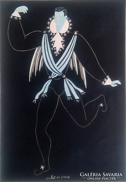 Jean hugo art-deco pochoir 'Romeo and Juliet' 1930
