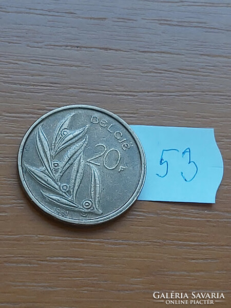 Belgium belgie 20 francs 1981 i. King Baudouin, nickel-bronze 53.