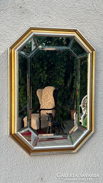 Octagonal Venetian wall mirror