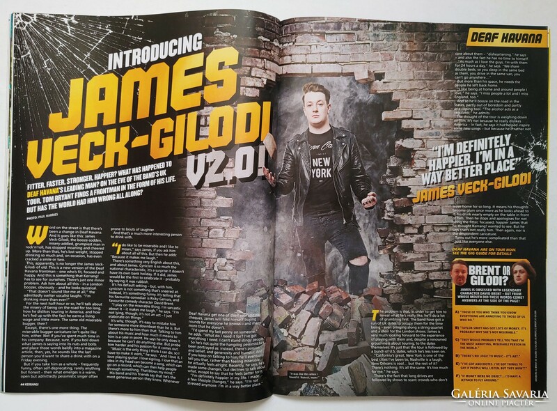 Kerrang magazine 14/3/29 you me six architects mikey way chiodos death punch deaf havana used 5sos