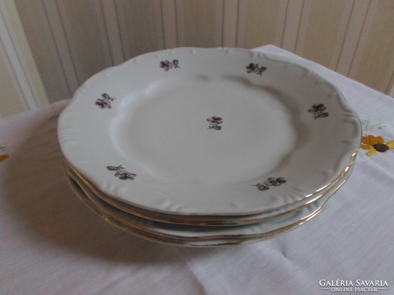 Zsolnay porcelain violet plate 1. (Flat)