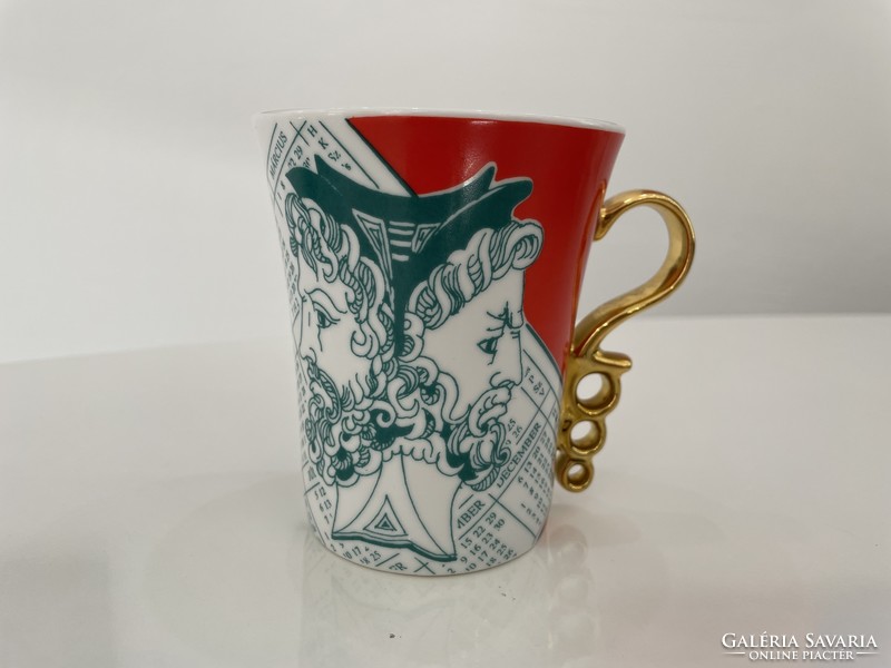 Hollóházi Saxon endre cup mug modern retro mid century
