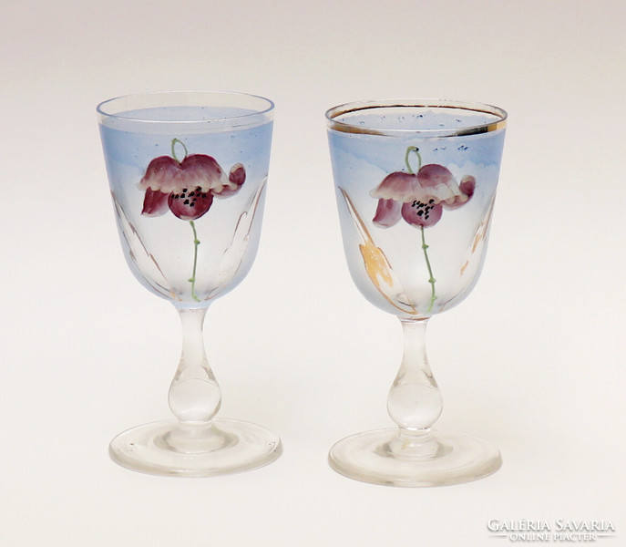 Beautiful art nouveau glasses, 2 pcs