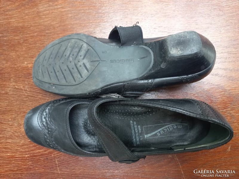 Medicus size 38 black leather women's shoes