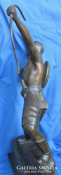 István Balázs/1908-1997/bronze statue, warrior archer, marked, pedestal 7.5 cm high, the statue itself 40 cm