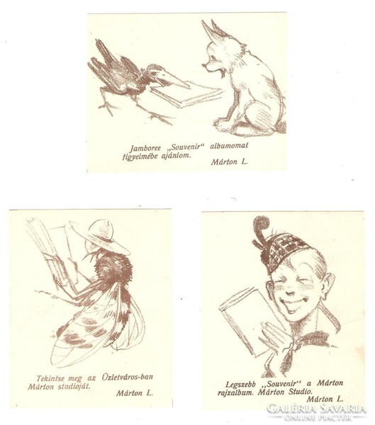 Lajos Márton: Scout advertisement label 1933