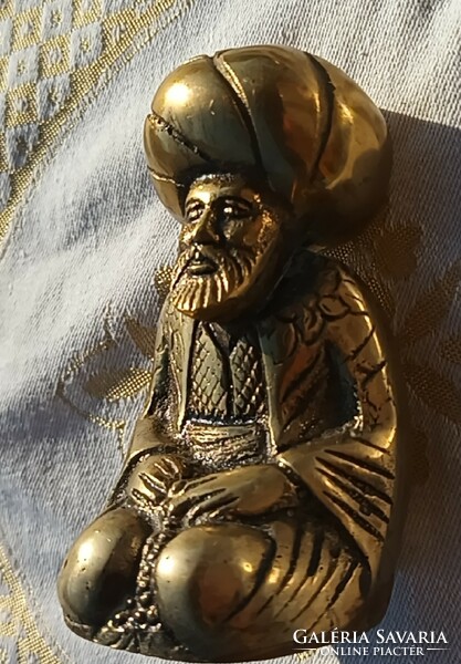 Réz török basa figura szobor