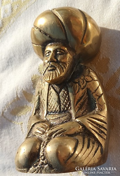 Réz török basa figura szobor