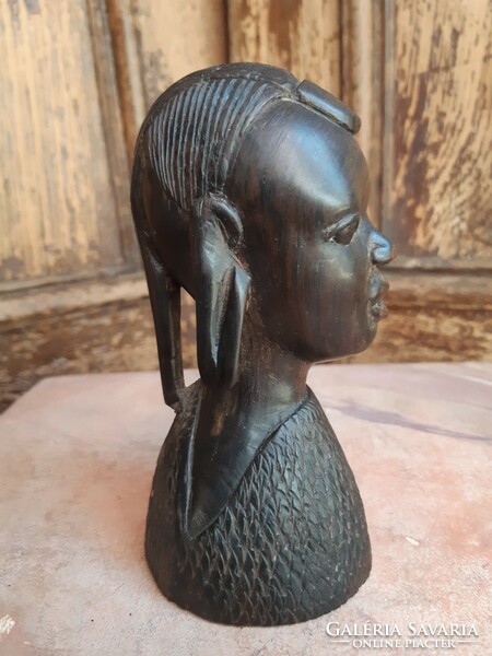 African ebony statue bust