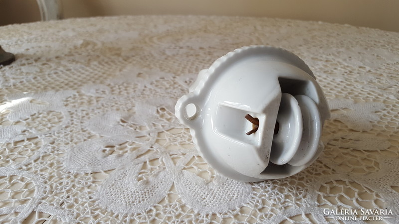 Old Zsolnay porcelain, spiral ceiling lamp weight, counterweight