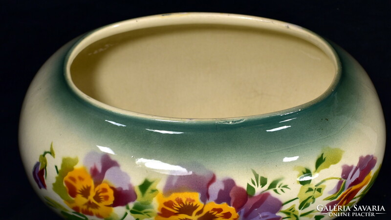 Art deco full-bodied French faience pot