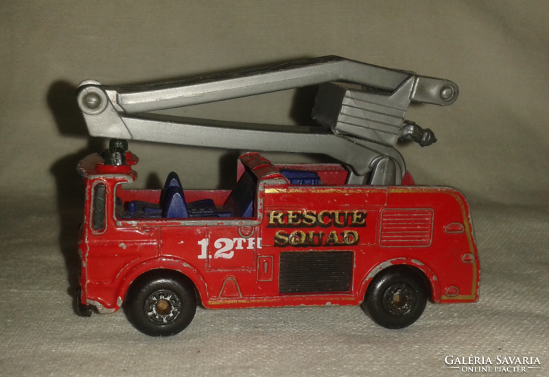 Vintage Matchbox Snorkel Fire Truck '12th Rescue Squad' 1981 modell autó
