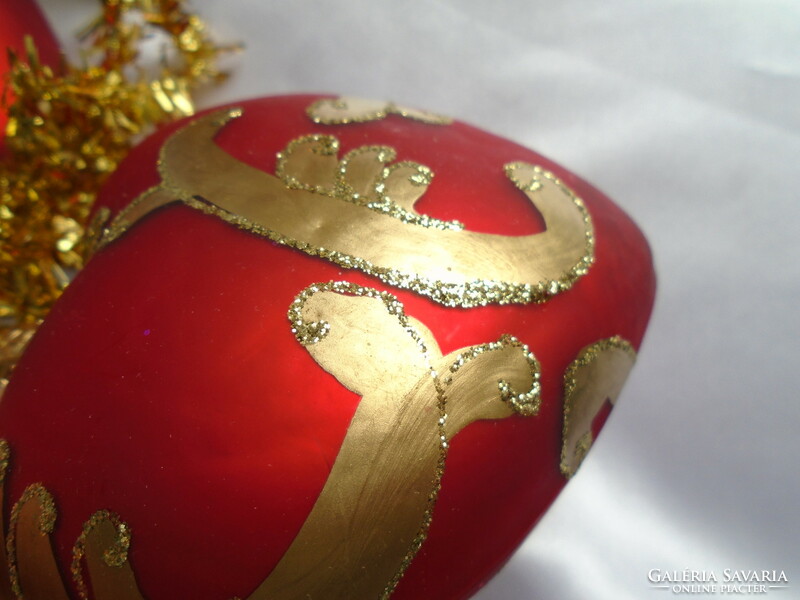 Christmas large, handmade glass ornaments.
