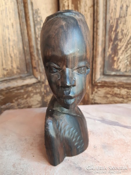 African ebony statue bust