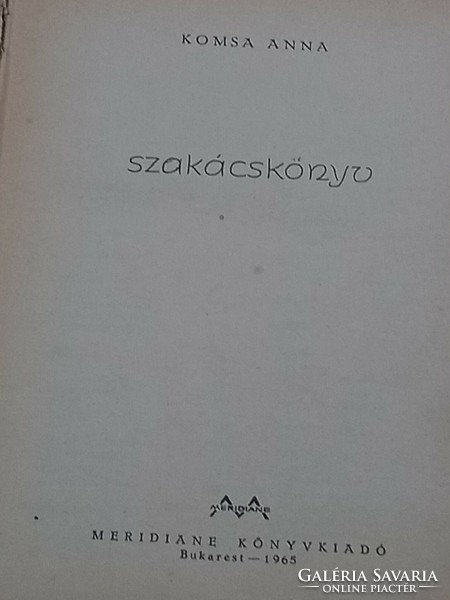 Retro cookbook, Anna Komsa's cookbook, (1965 Romanian edition)