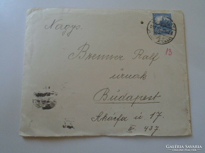 D197959 letter 1932 Budapest - to Mr. Adolf Brenner with content Budapest