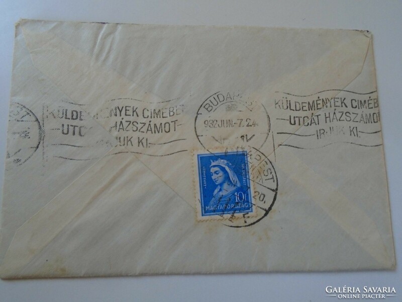 D197964 letter 1932 Budapest - to Mr. (Ralf) Adolf Brenner with content Budapest