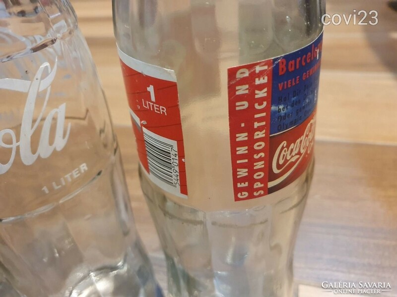 3 retro Coca-Cola soda bottles in good condition, decoration, creative hospitality