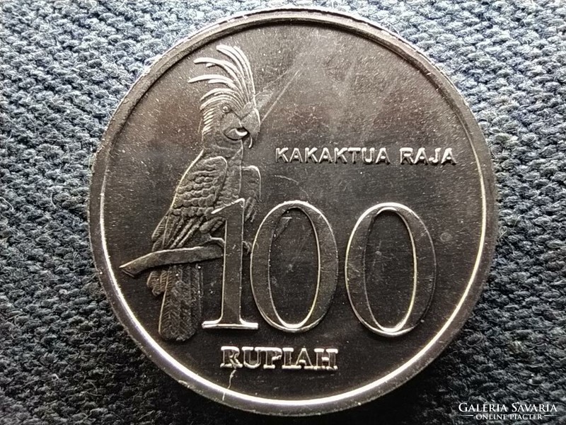 Indonesia cockatoo raja 100 rupiah from 1999 ounce circulation line (id70106)