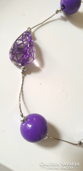 Purple shade necklace 66 cm