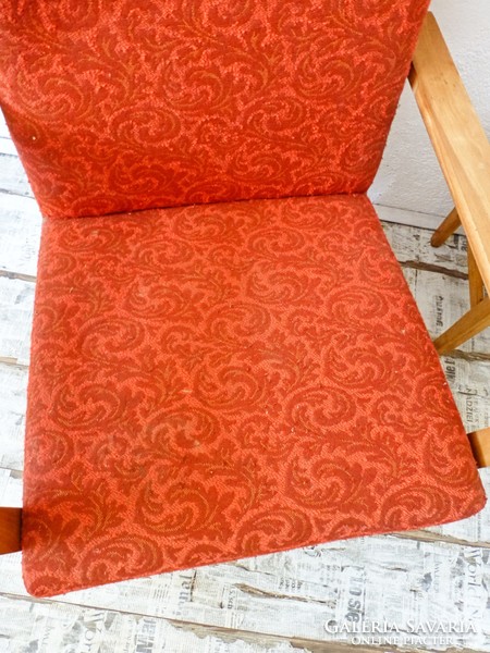 Retro,vintage,mid-century,design piros fotel II.