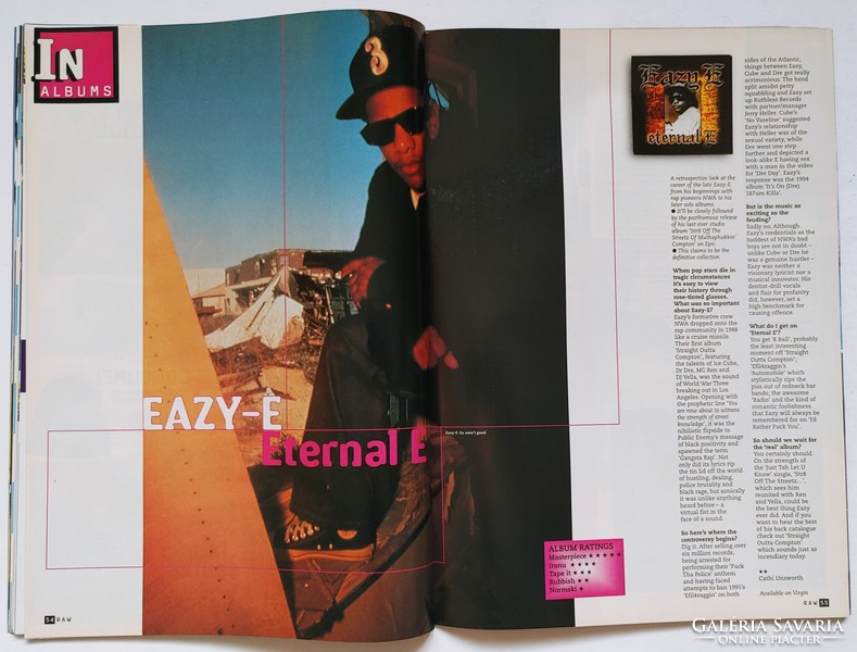 Raw magazin 96/1/3 Black Grape Prodigy Smashing Pumpkins Wu-Tang Clan Eazy-E Levellers Rocket Crypt