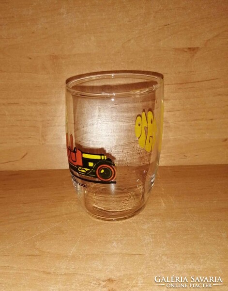 Retro car, oldtimer glass cup - 9 cm high