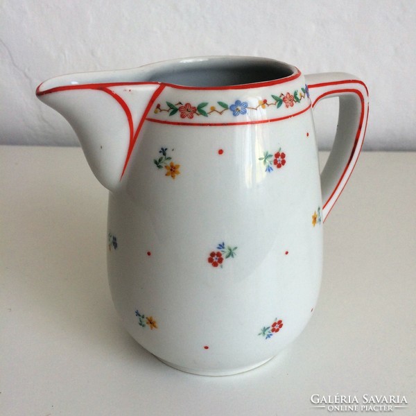 Small colorful floral - floral pattern porcelain spout - milk - cream spout