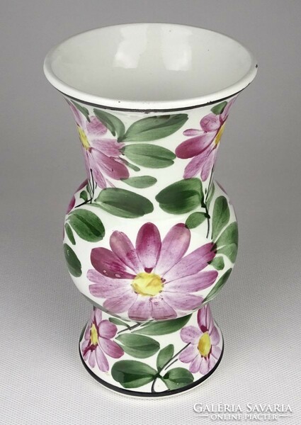 1O189 Régi jelzett kispesti Gránit kerámia váza 17.5 cm ~1930