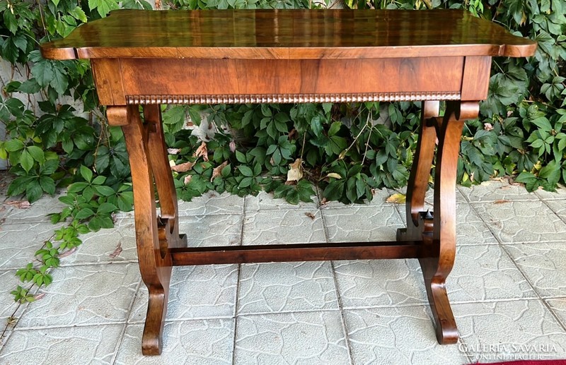 Biedermeier antique table with drawers